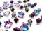 Beautiful Stars Charm Mix, 12 piece Purple Rainbow Iridescent Dangle Set, Adorabilities